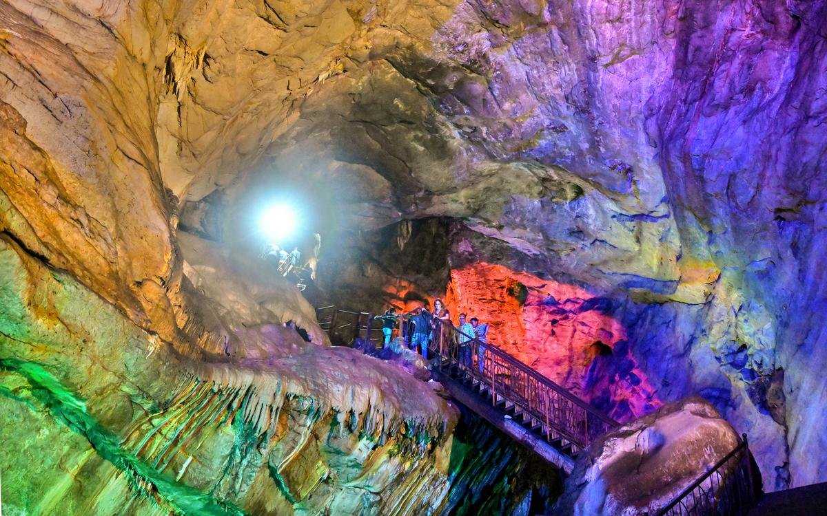 colourful cave